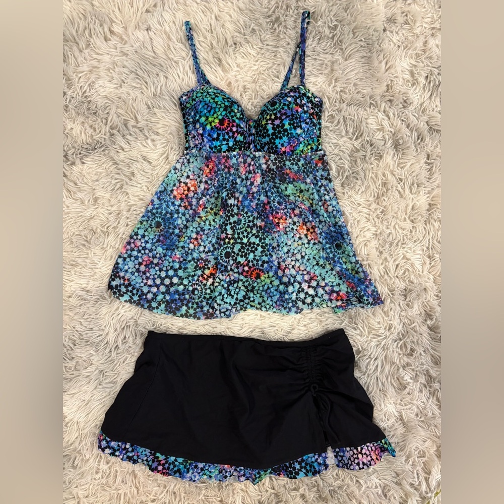 Colorful Gottex Floral Tankini Set